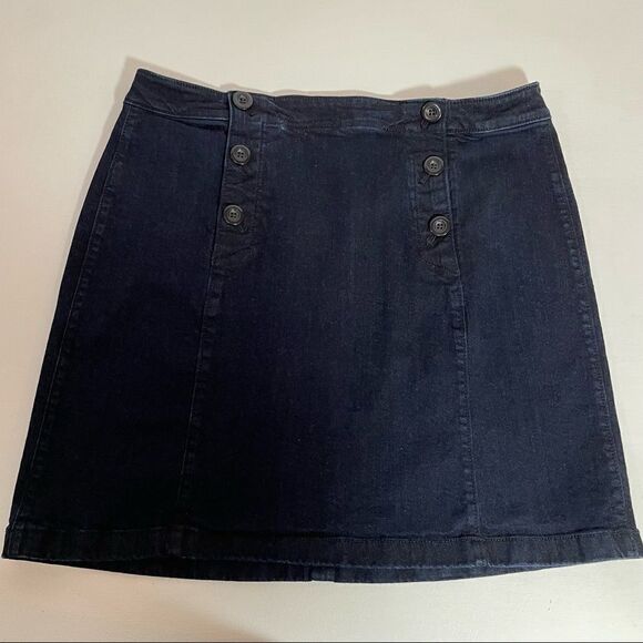 Loft denim button front sailor skirt with front buttons size 12 - Picture 6 of 9